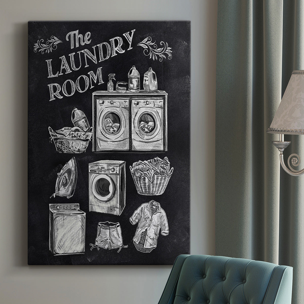 Laundry Room Premium Gallery Wrapped Canvas - Ready to Hang