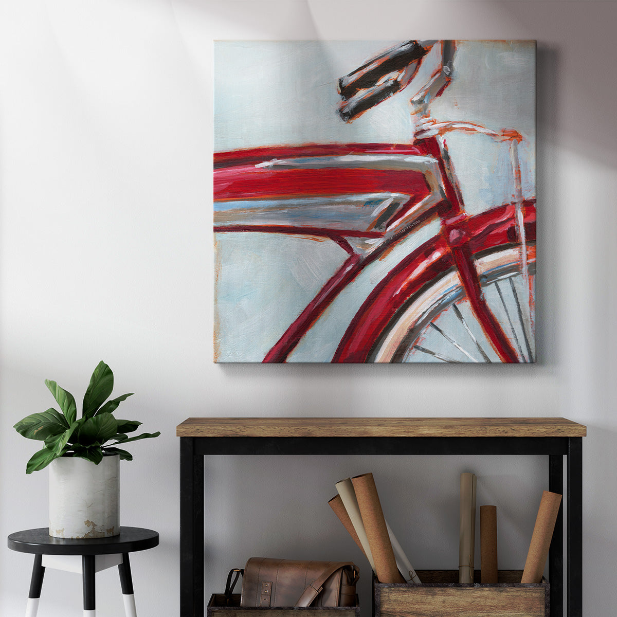 Retro Cycle I-Premium Gallery Wrapped Canvas - Ready to Hang