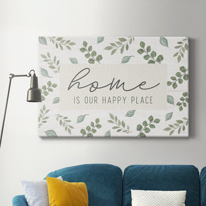 Home is Our Happy Place Premium Gallery Wrapped Canvas - Ready to Hang