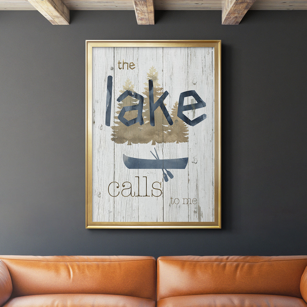 Lake Calls Me Premium Framed Print - Ready to Hang