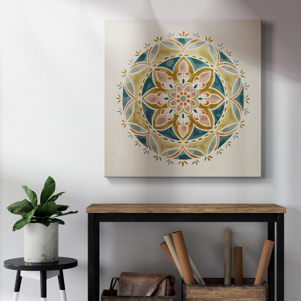Summer Mandala III-Premium Gallery Wrapped Canvas - Ready to Hang