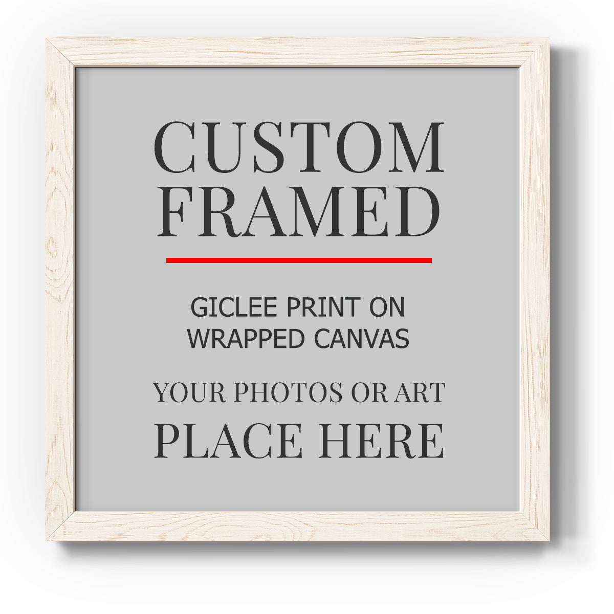 Square Custom Rustic Frames - Gallery Wrapped Canvas or Prints